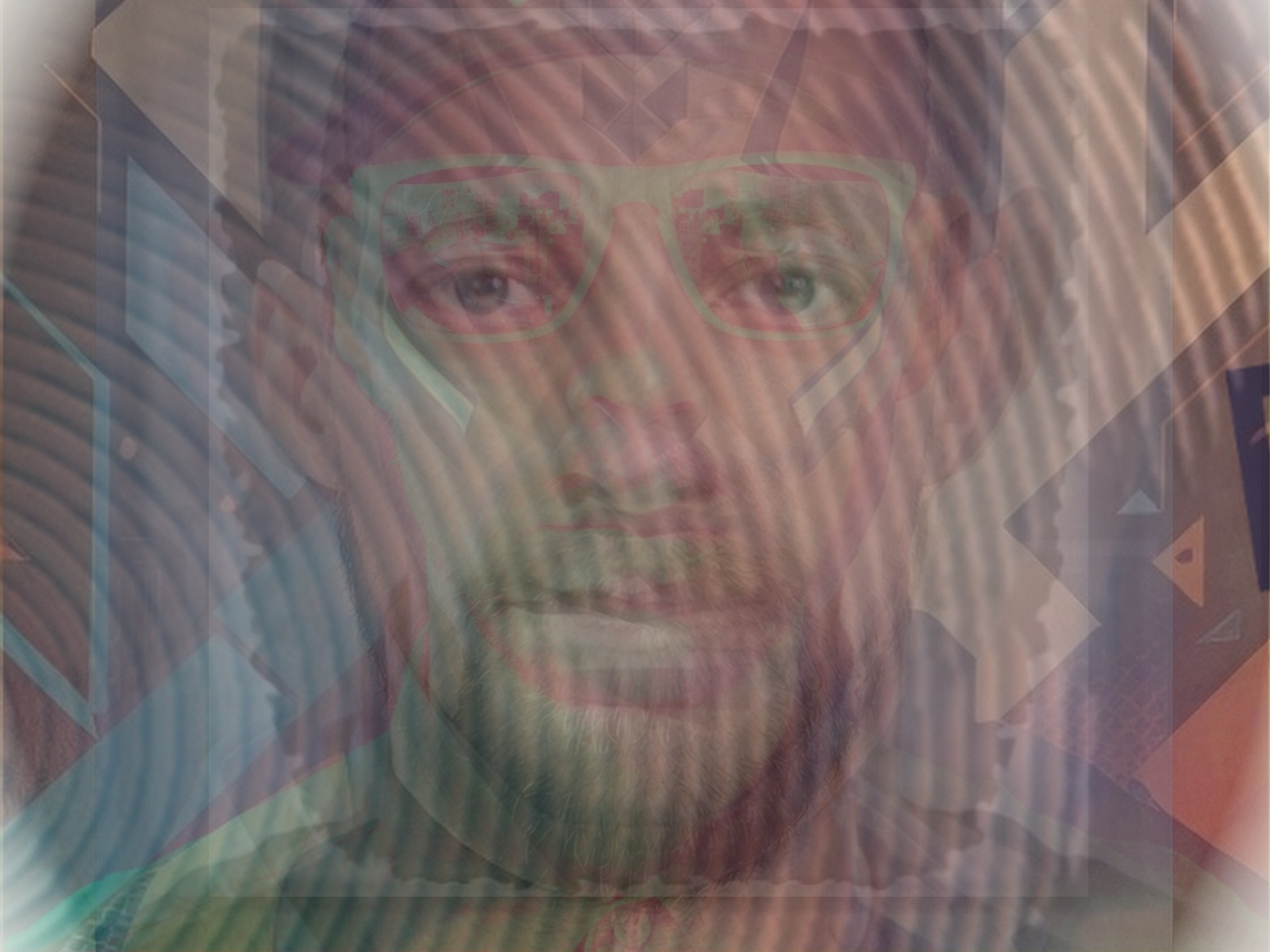 Ten exact archive images from 2008 to 2026 mechanically aligned and layered into one accumulated face.