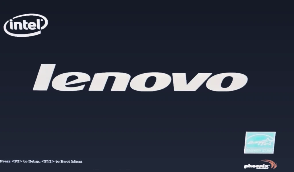 Lenovo and Phoenix BIOS boot screen on the recovered S9