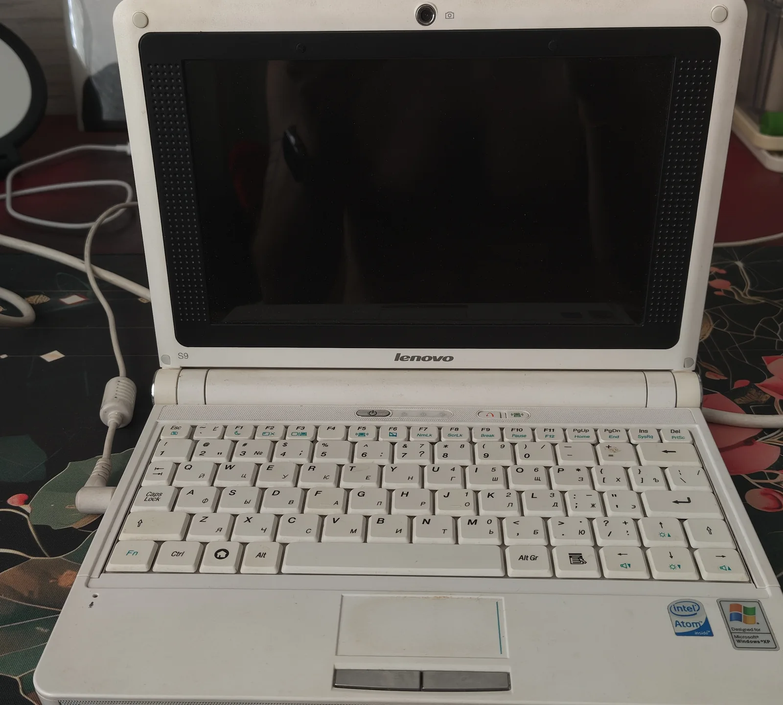 The recovered white Lenovo IdeaPad S9, photographed on 15 July 2026